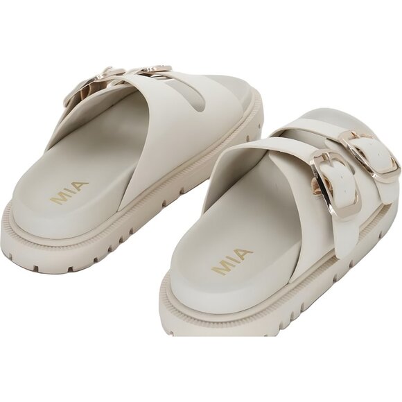 MIA Gen Double Buckle Slip-On Sandals Seashell for Women US 6M - Picture 3 of 6